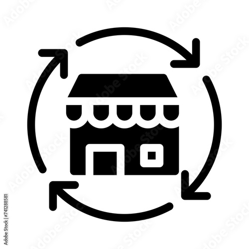 refinancing glyph icon