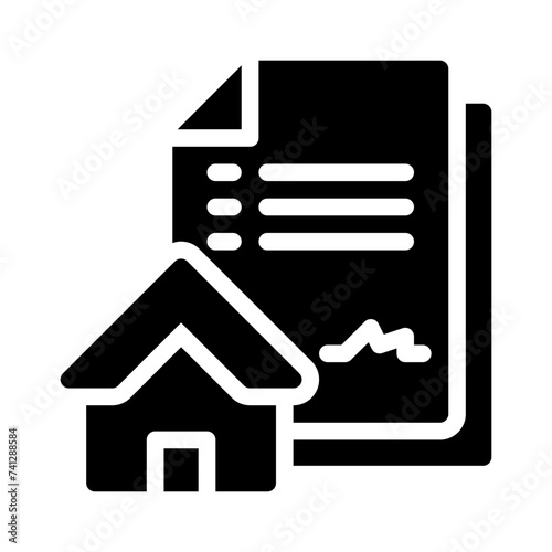 mortgage glyph icon