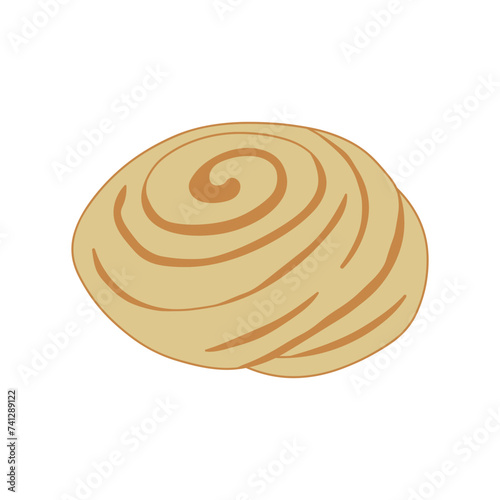 cream puff icon Cartoon Vector illustration Isolated on White Background