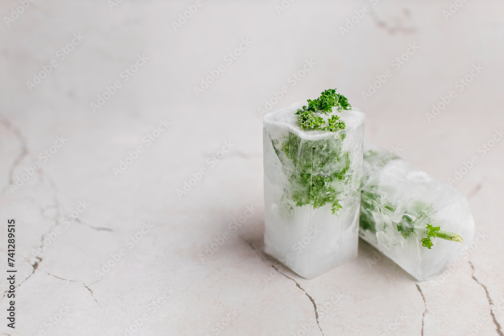 Abstract food composition on marble background Abstract food composition on marble background