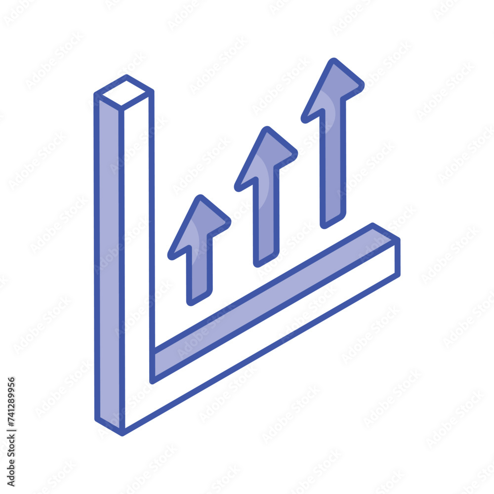 Growth chart depicting vector design of business analysis, up for premium use Growth chart depicting vector design of business analysis, up for premium use