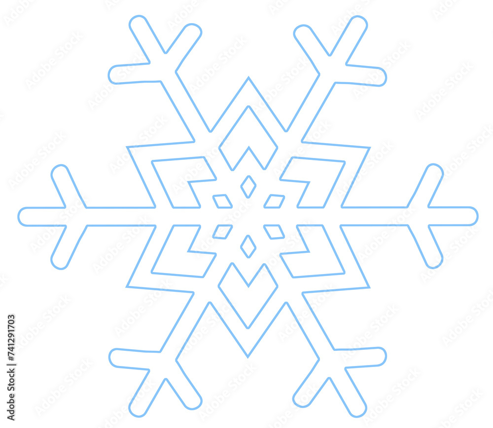 This is a sky blue snowflake illustration.
This is a sky blue snowflake illustration.