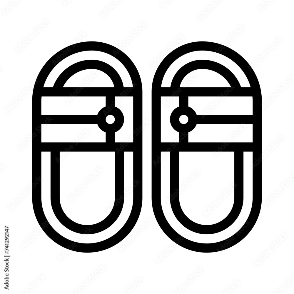 slippers line icon slippers line icon