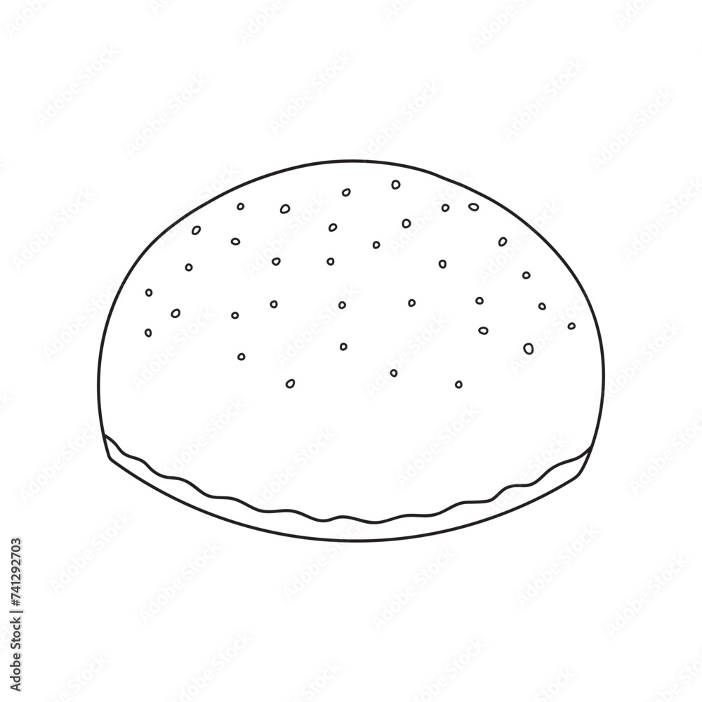 Hand drawn coffee bun icon Cartoon Vector illustration Isolated on White Background Hand drawn coffee bun icon Cartoon Vector illustration Isolated on White Background
