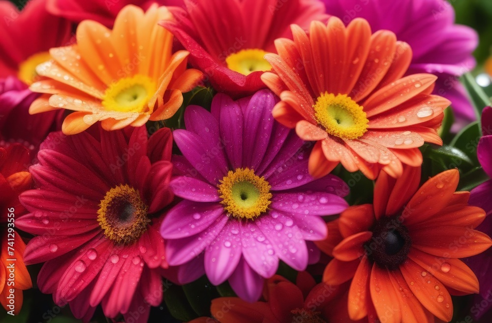 colorful gerber flowers