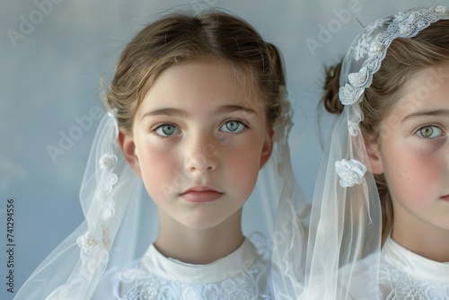 The twins' first holy communion portraits photo