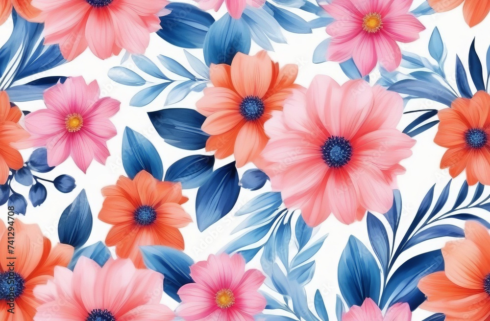 seamless background with flowers seamless background with flowers