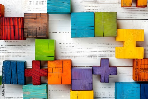 Creativity Unleashed with Colorful Blocks photo