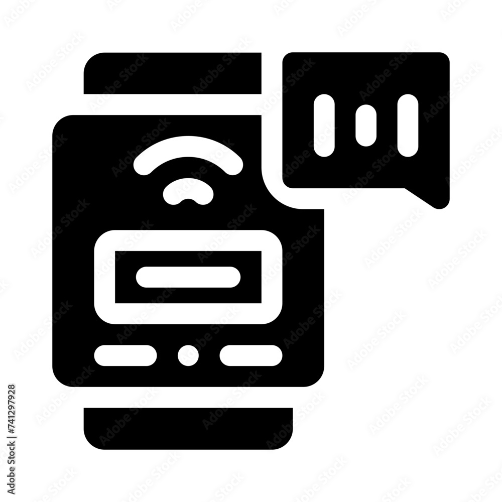 voice assistant glyph icon