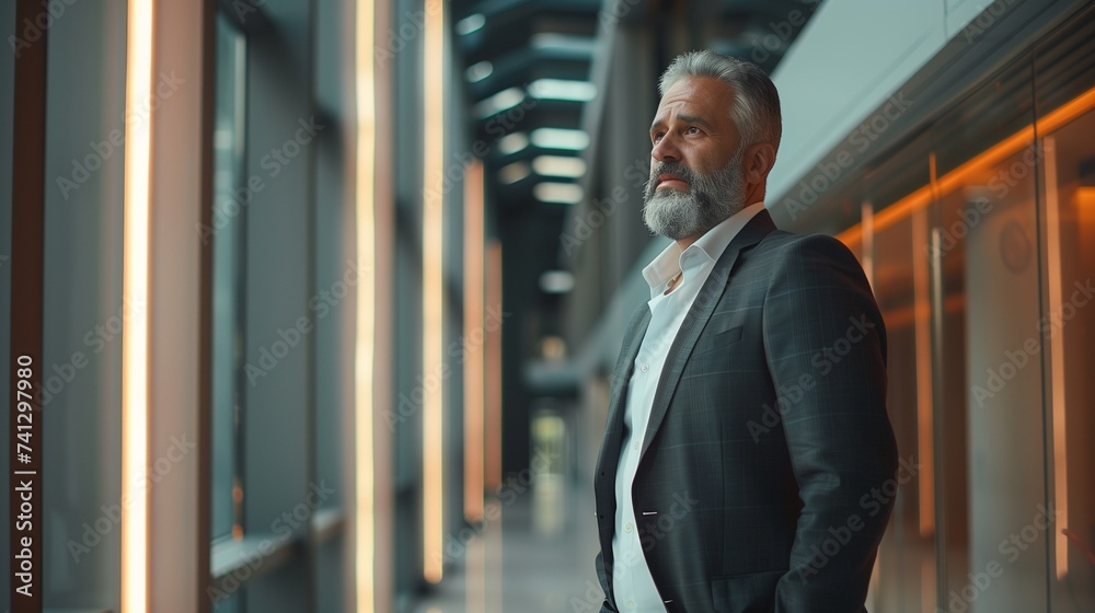 A distinguished executive with a Suit beard exhibits an air of wisdom and experience in a bright, modern corporate office setting. A distinguished executive with a Suit beard exhibits an air of wisdom and experience in a bright, modern corporate office setting.