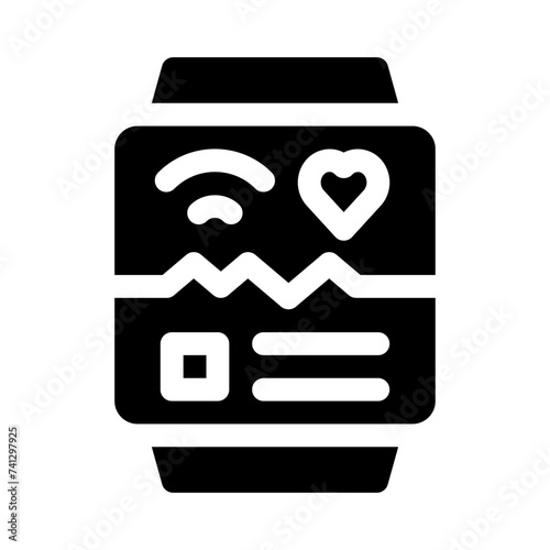 wearable technology glyph icon