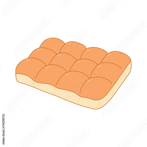 hawaiian bread icon Cartoon Vector illustration Isolated on White Background