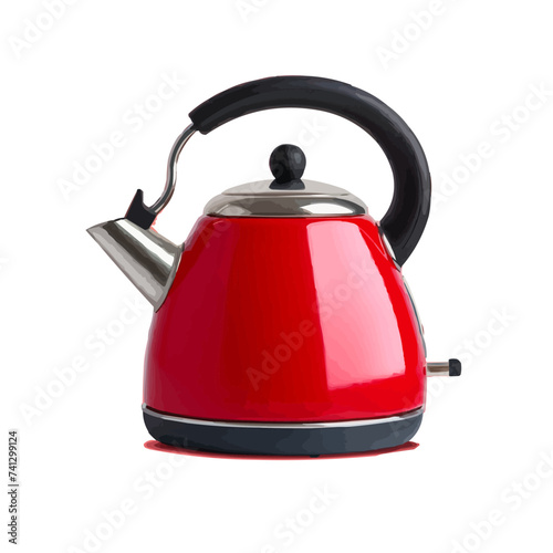 Vector illustration of kettle isolated