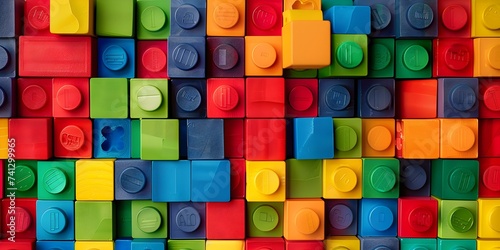 Vibrant Colors of Interlocking Blocks