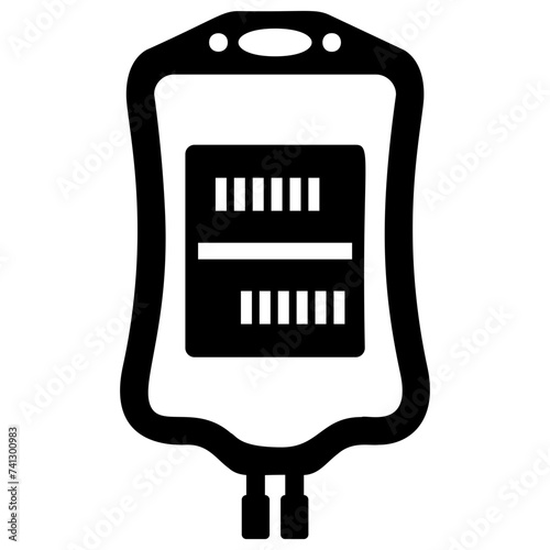 Blood donation drip glyph icon