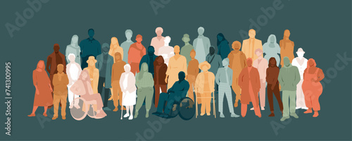 People stand side by side together.