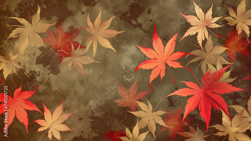 紅葉の葉のパターン