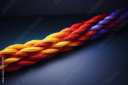 A colorful rope representing diversity and unity.
