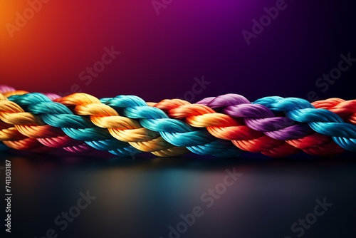 Unity and diversity expressed through a bold-colored rope.