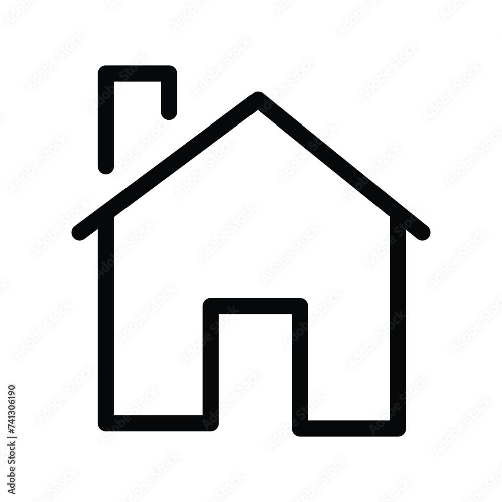 Vector home icon. symbol of house or building with trendy flat style icon for web site design with white background. Vector home icon. symbol of house or building with trendy flat style icon for web site design with white background.