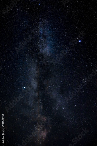 Milky Way stars photographed with wide angle lens.