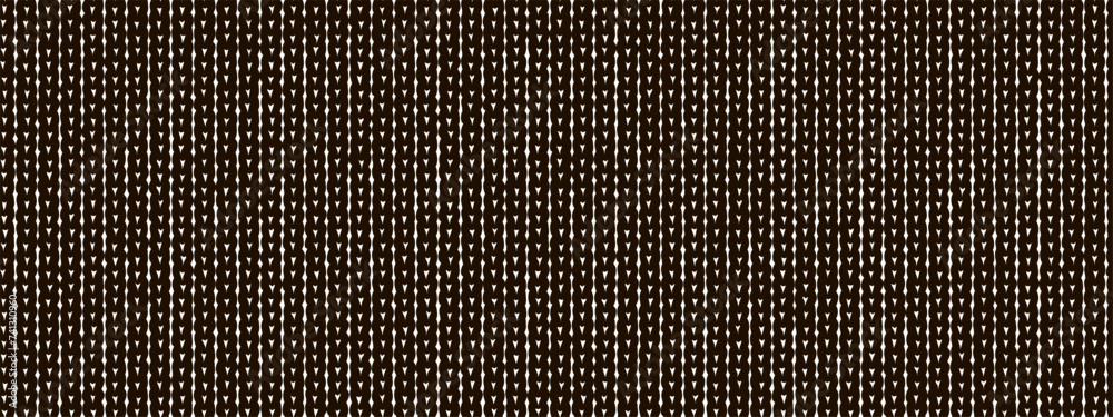 Grunge monochrome silhouette of seamless knitwear tricot pattern. Jersey or stockinette texture. Simple vector bg - obrazy, fototapety, plakaty 