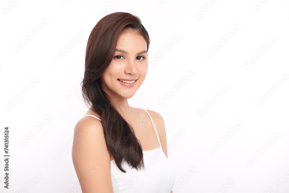 Beautiful young asian woman with clean fresh skin on white background, Face care, Facial treatment, Cosmetology, beauty and spa, Asian women portrait. Beautiful young asian woman with clean fresh skin on white background, Face care, Facial treatment, Cosmetology, beauty and spa, Asian women portrait.