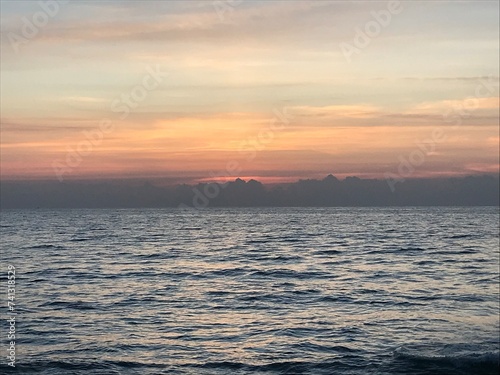 sunset over the sea