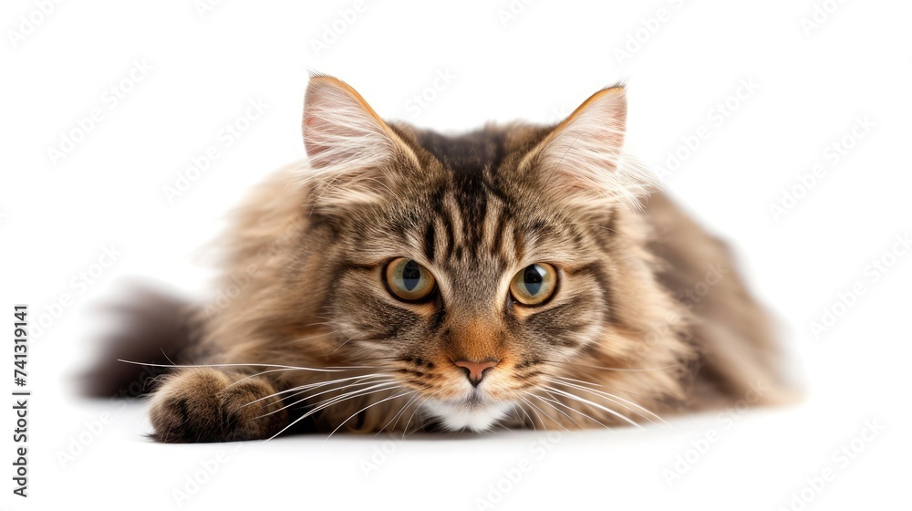 cute cat with beautiful hair