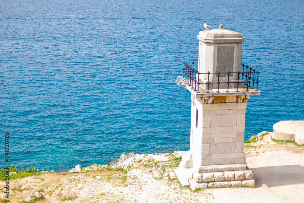 Φωτογραφία Lighthouse on the coast of the Adriatic Sea in Rovinj town Croatia