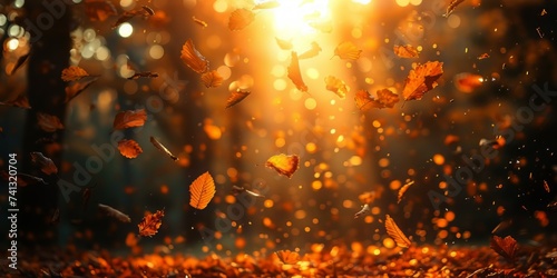 Falling Leaves in the Air