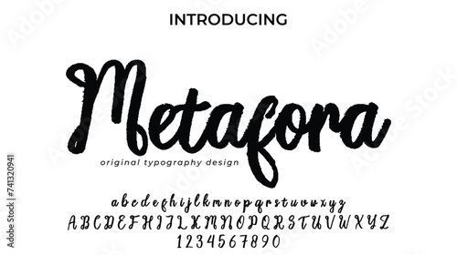 Metafora Font Stylish brush painted an uppercase vector letters, alphabet, typeface