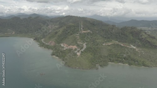 Beauty Aerial Footage Puncak Mandeh Pesisir Selatan, West Sumatra, Indonesia 4k Drone Video Cinelike Color Profile  photo