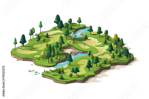 Landscape above view vector