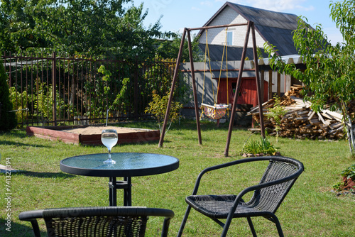 Summer in country house. Holidays in dacha