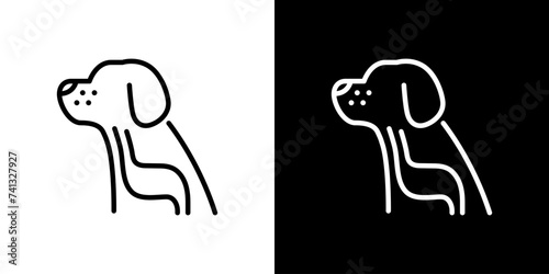シンプルな犬の内臓のアイコン