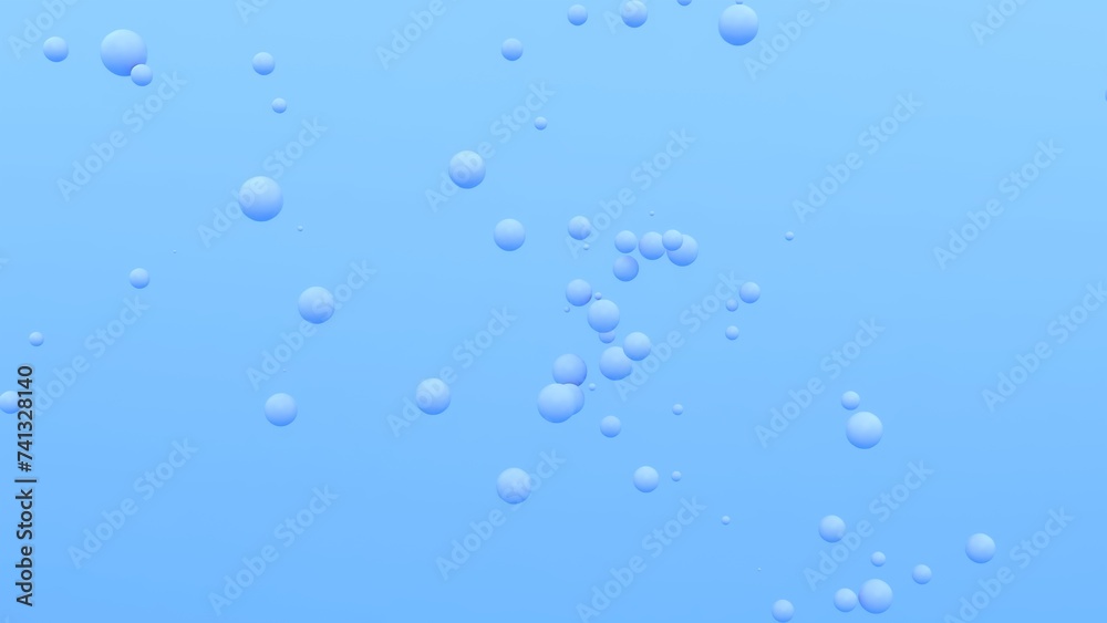 3d rendering background with floating bubbles. Abstract wallpaper. Dynamic wallpaper. Modern cover design. 3D illustration.