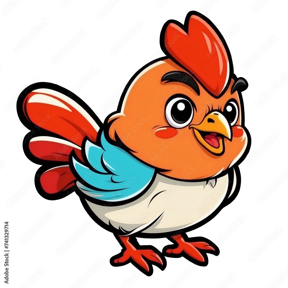 small and cute cartoon rooster small and cute cartoon rooster