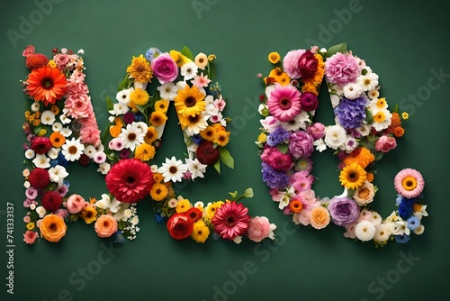 flower alphabet letters