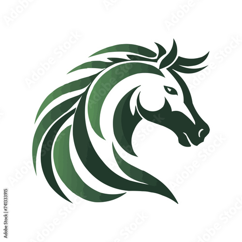 horse leaf logo design icon symbols vector illustration.