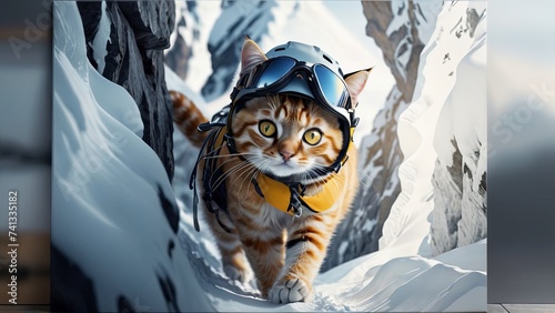 Explorer Cat in the Snow