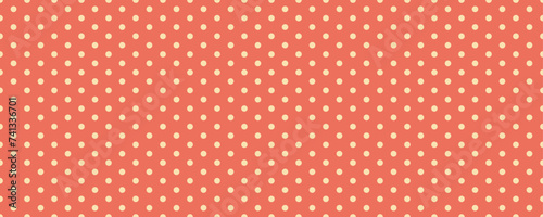 mini polka dot seamless pattern background. red and white dot texture photo