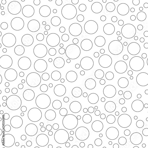 Obraz na płótnie Bubbles soda seamless pattern. white color soap texture. w salonie