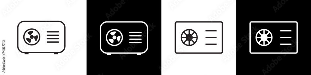 heat pump icon or air conditioner vector symbol