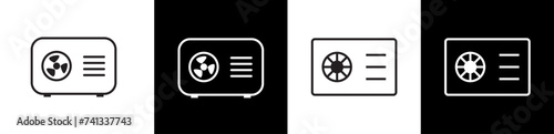 Obraz na płótnie heat pump icon or air conditioner vector symbol w salonie