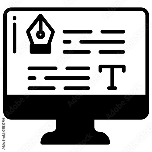 mood board glyph and line vector illustration