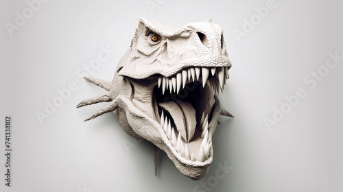 An intricate 3D paper model of a ferocious Tyrannosaurus rex © Алла Морозова