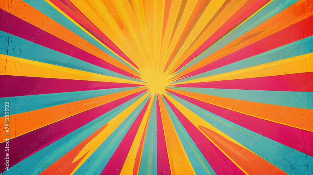 Horizontal retro groovy background