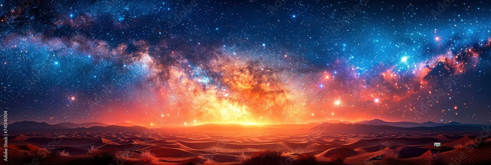 An Arabian Desert At Night, Background Image, Background For Banner, HD