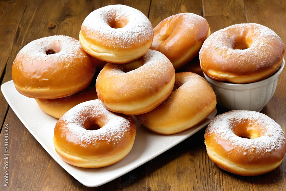 Krapfen, kreppel, donuts traditional food Krapfen, kreppel, donuts traditional food